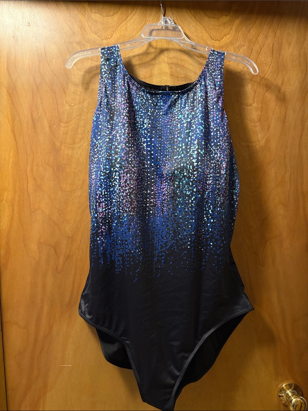 Women's speckled lilac green purple Blue-Black One-Piece Swimsuit plus size 24